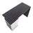 LumiSource Quinn Desk in Charcoal Wood/White Wood