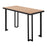 LumiSource Roman Desk in Black Steel/Natural Wood