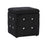LumiSource Pouf Square Ottoman in Black Velvet - OT-AH-POUFSQVBK