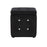 LumiSource Pouf Square Ottoman in Black Velvet