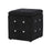 LumiSource Pouf Square Ottoman in Black Velvet