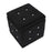 LumiSource Pouf Square Ottoman in Black Velvet