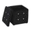 LumiSource Pouf Square Ottoman in Black Velvet