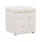 LumiSource Pouf Square Ottoman in White Velvet - OT-AH-POUFSQVW
