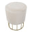 LumiSource Canary Ottoman in Gold Steel/Cream Velvet