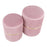 LumiSource Cinch Nesting Ottoman Set, Gold/Blush Pink