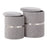 LumiSource Cinch Nesting Ottoman Set in Chrome/Silver Velvet