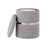 LumiSource Cinch Nesting Ottoman Set in Chrome/Silver Velvet