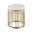 LumiSource Canary Nesting Ottoman Set, Gold/Cream Velvet