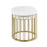 LumiSource Canary Nesting Ottoman Set, Gold/White Plush