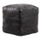 LumiSource Cobbler Pouf, Black Leather - OT-COBBLERVSBK