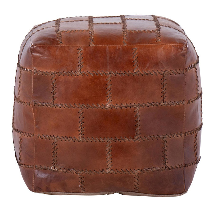 LumiSource Cobbler Pouf, Espresso Leather