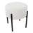 LumiSource Daniella Ottoman in Black Metal/Cream Fabric