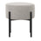 LumiSource Daniella Ottoman, Black Metal/Light Grey Fabric