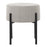 LumiSource Daniella Ottoman, Black Metal/Light Grey Fabric