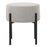 LumiSource Daniella Ottoman, Black Metal/Light Grey Fabric