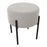 LumiSource Daniella Ottoman, Black Metal/Light Grey Fabric