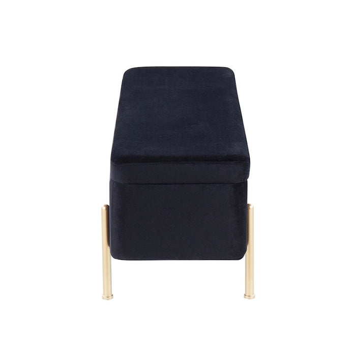 LumiSource Daniella Storage Bench, Gold/Black