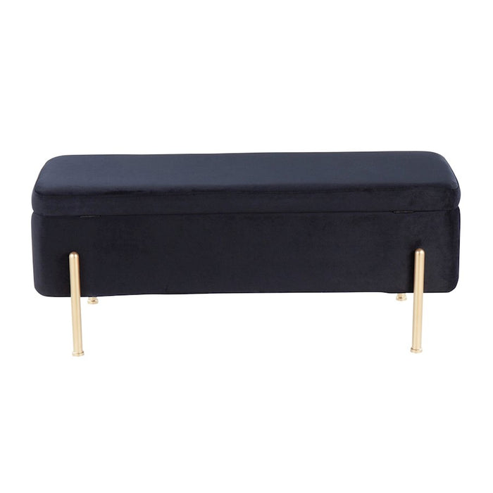 LumiSource Daniella Storage Bench, Gold/Black