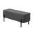 LumiSource Daniella Storage Bench, Black Steel/Charcoal