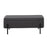 LumiSource Daniella Storage Bench, Black Steel/Charcoal