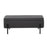 LumiSource Daniella Storage Bench, Black Steel/Charcoal