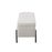 LumiSource Daniella Storage Bench, Black Steel/Cream