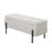 LumiSource Daniella Storage Bench, Black Steel/Cream