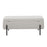 LumiSource Daniella Storage Bench, Black Steel/Cream