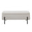 LumiSource Daniella Storage Bench, Black Steel/Cream