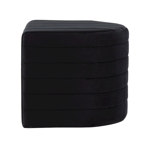 LumiSource Demi Ottoman in Black Velvet
