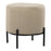 LumiSource Daniella Foot Stool in Black Metal/Beige Fabric - OT-DNLAFSBKBG