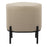 LumiSource Daniella Foot Stool in Black Metal/Beige Fabric