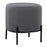 LumiSource Daniella Foot Stool in Black Metal/Grey Fabric - OT-DNLAFSBKGY
