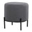 LumiSource Daniella Foot Stool in Black Metal/Grey Fabric