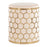 LumiSource Honeycomb Ottoman in Gold Steel/Cream Velvet - OT-HONEYAUVCR