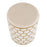 LumiSource Honeycomb Ottoman in Gold Steel/Cream Velvet