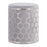 LumiSource Honeycomb Ottoman in Chrome/Silver Velvet - OT-HONEYVSV