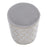 LumiSource Honeycomb Ottoman in Chrome/Silver Velvet