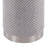 LumiSource Marla Chevron Ottoman in Chrome/Silver Velvet