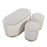 LumiSource Marla DLX Nesting Pleated Ottoman Set, Gold/Cream