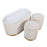 LumiSource Marla DLX Nesting Pleated Ottoman Set, Gold/Cream