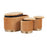 LumiSource Marla DLX Nesting Pleated Ottoman Set, Gold/Orange
