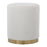 LumiSource Marla Ottoman in Gold Metal/Cream Textured Fabric - OT-MARLATXTCR