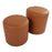 LumiSource Maverick Nesting Ottoman Set, Camel PU
