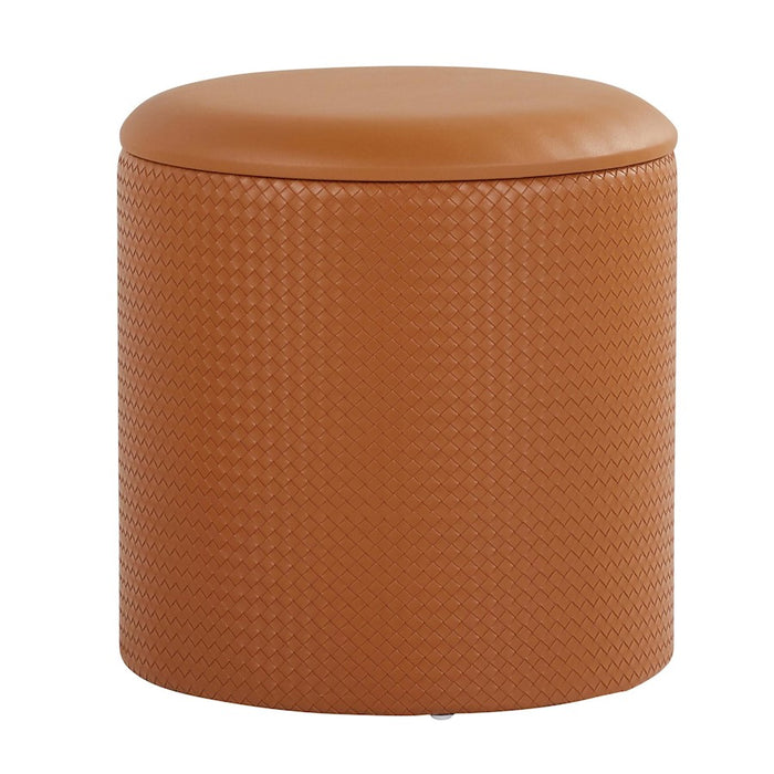 LumiSource Maverick Nesting Ottoman Set, Camel PU