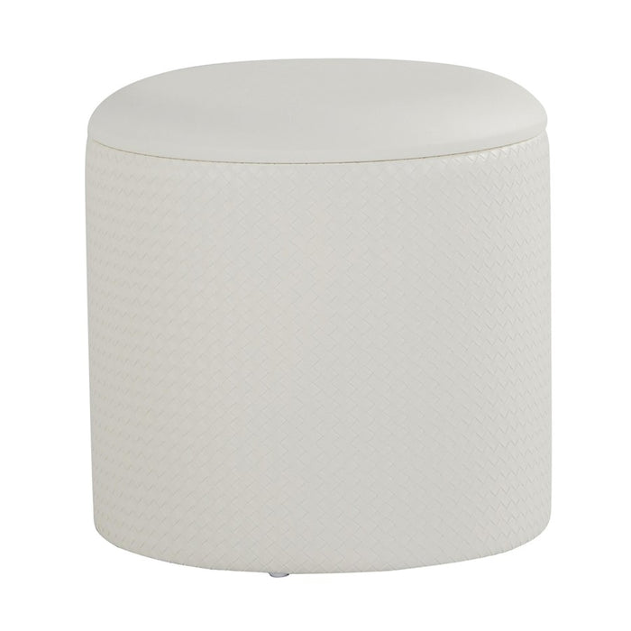 LumiSource Maverick Nesting Ottoman Set, Cream PU