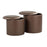 LumiSource Maverick Nesting Ottoman Set, Bronze PU