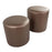 LumiSource Maverick Nesting Ottoman Set, Bronze PU