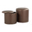 LumiSource Maverick Nesting Ottoman Set, Bronze PU